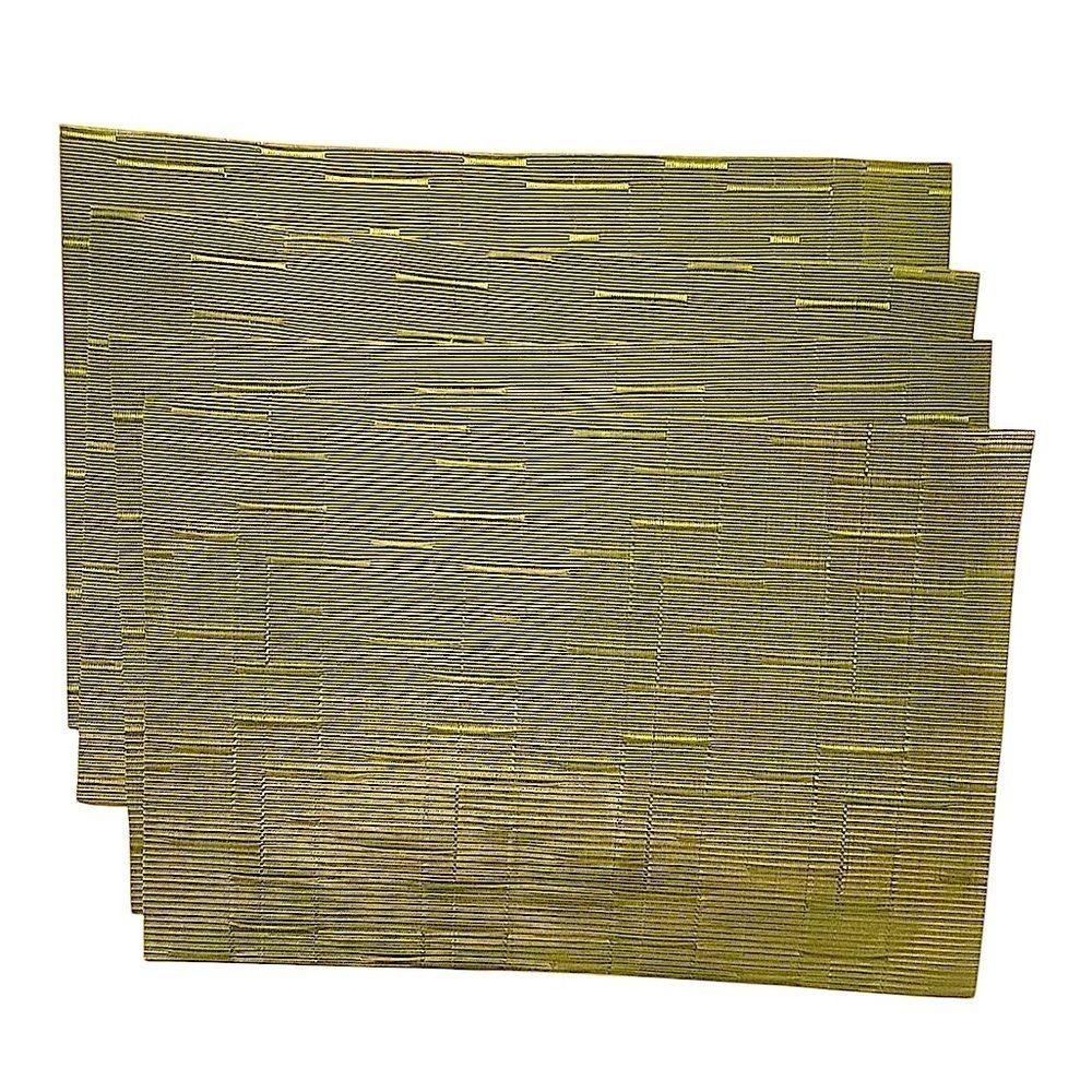 Unbranded Placemats Set of 4 Green PVC Placemats 18"X12"